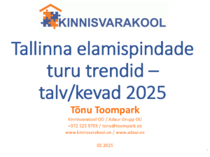 Tallinna elamispindade turu trendid – talv/kevad 2025